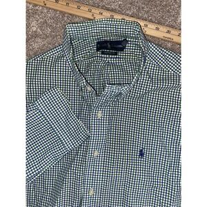 Polo Ralph Lauren Blue/Green Check Plaid Flannel Mens XL Blue Pony Cotton Preppy